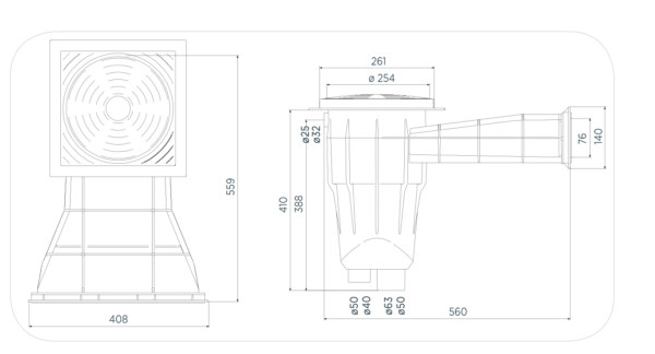 Aqua Plus Premium (wysokiego poziomu wody) - Skimmer - obrazek 2