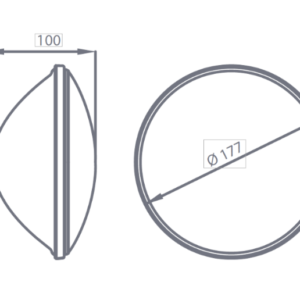 Wymiary żarówki basenowej Aquasphere PAR56 LED