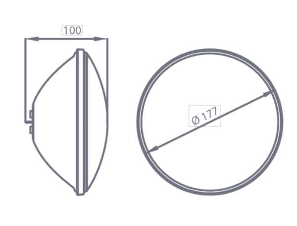 Wymiary żarówki basenowej Aquasphere PAR56 LED