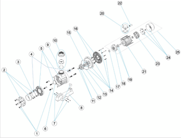 AstralPool CCIV 30774 Schemat Czesci Schemat części do pompy basenowej do przeciwprądu 30774 AstralPool CCIV