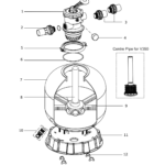 Schemat części zamiennych do filtrów basenowych Flotide serii V