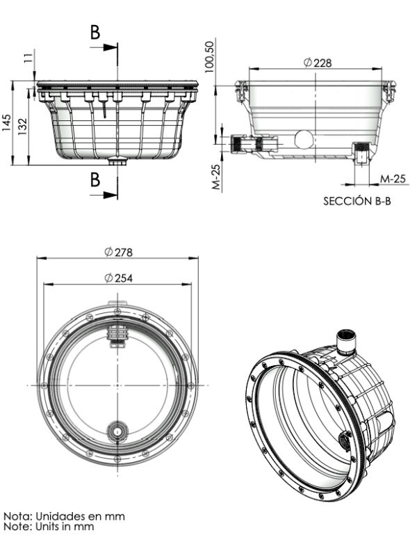 Nisza do Lamp Basenowych AstralPool 230 mm do Basenów Wyłożonych Folią - obrazek 2