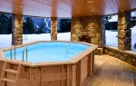 Abatec Blue Lagoon basen drewniany wewnątrz