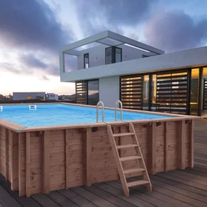 Duży basen drewniany polskiego producenta Abatec Pearl of South