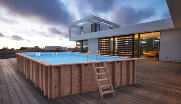 Duży basen drewniany polskiego producenta Abatec Pearl of South