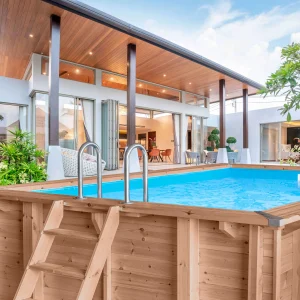 Nowoczesny basen drewniany Abatec Seashell Happiness