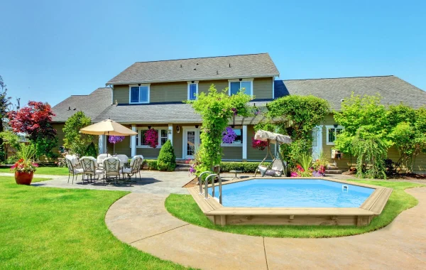 Abatec Summer Joy basen drewniany polskiego producenta wkopany w ziemię