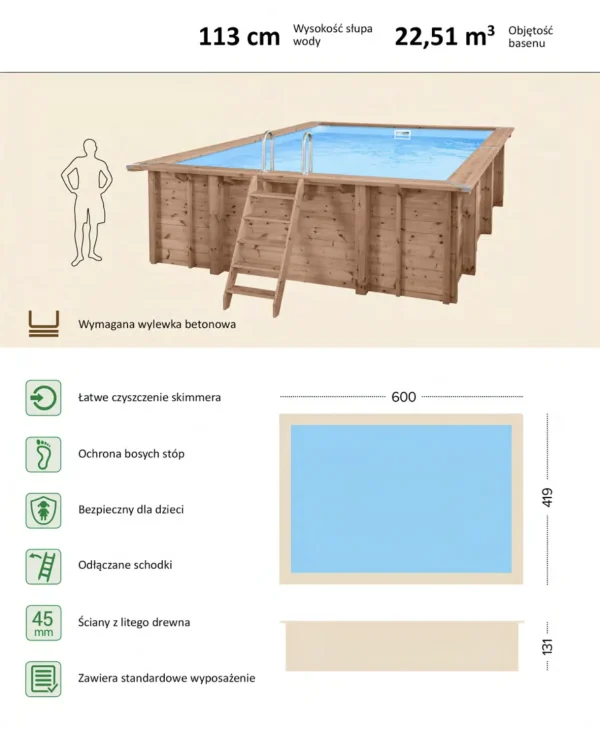 Wymiary basenu Abatec Summer Oasis
