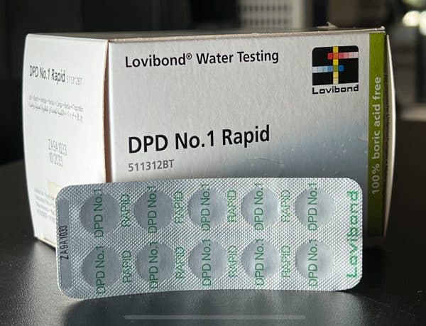 65097ec112e25ed9b3ab380c0173a9d1 Tabletki Lovibond DPD 1 RAPID do badania wolnego chloru - tester ręczny - 10 szt. - obrazek 2