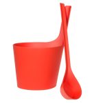 Zestaw do sauny ceber 5l i chochla RENTO Pisara - strawberry