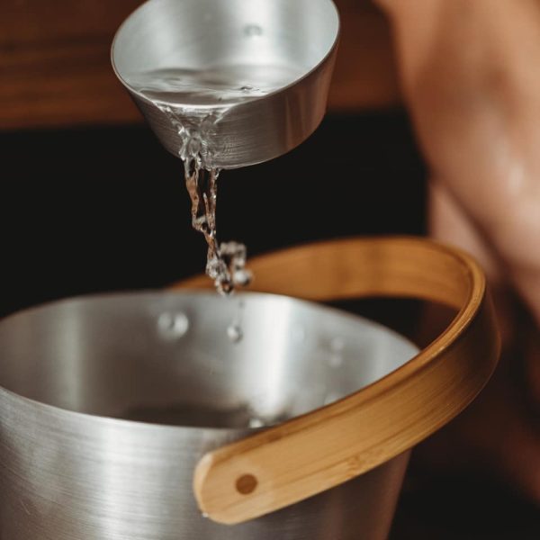 Wiaderko ceber do sauny 5l RENTO natural srebrny mat - obrazek 7