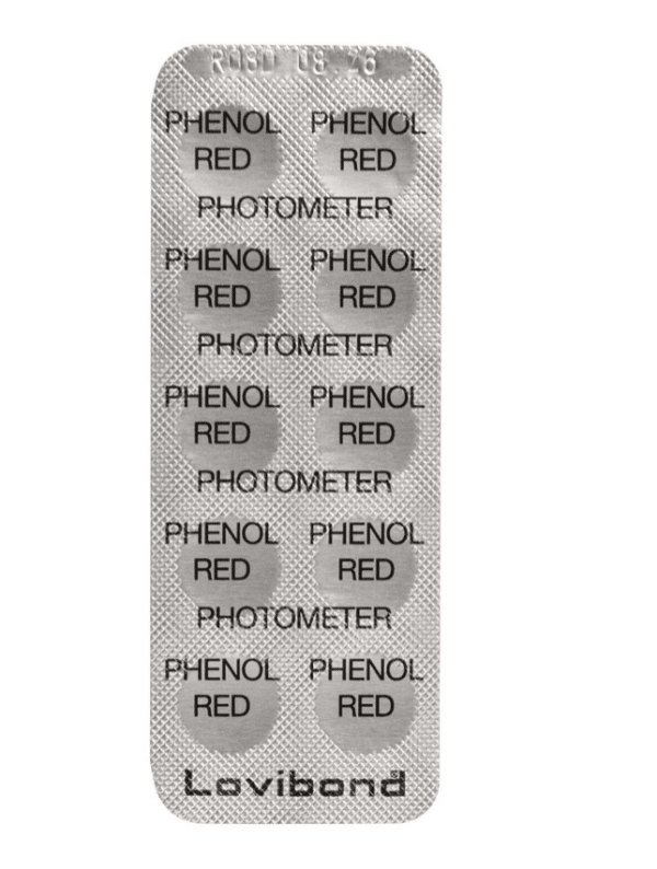 c5d8f6639dd5b170cbcd4dc073a15097 Tabletki Lovibond Phenol Red do mierzenia pH - Fotometr - 10 szt. - obrazek 1